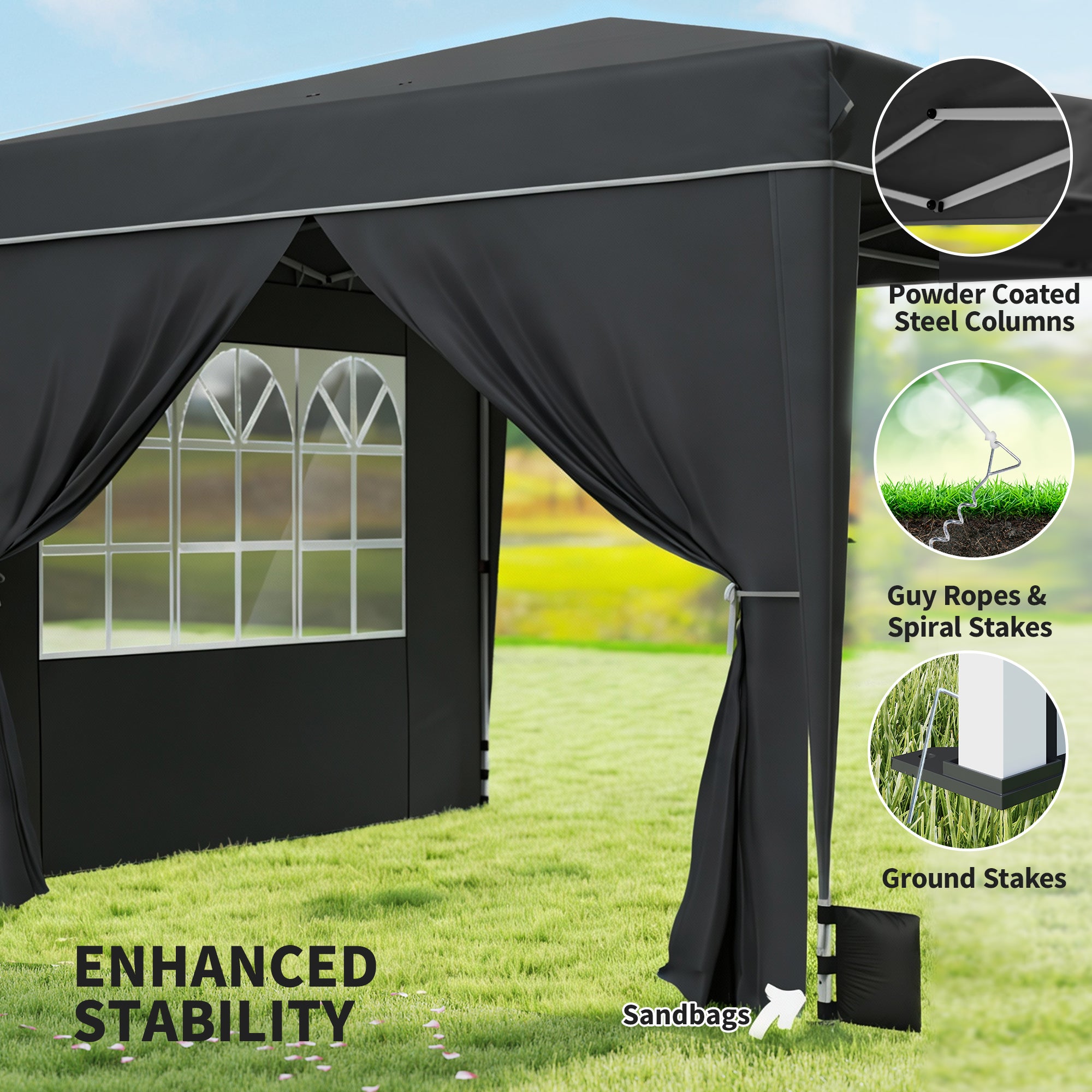 10 x 10 pieds Pop Up Canopy Tente avec parois latérales