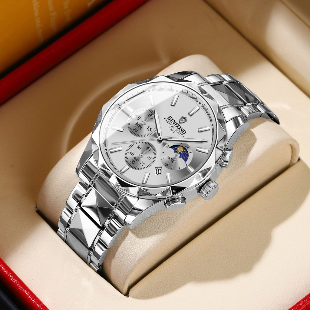Montres pour hommes à boucle papillon multifonctionnelle