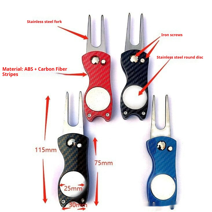 Carbon-Fibre Golf vert réparation pliant divot outil