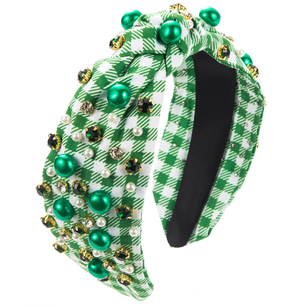 Irish St Patrick's Day Bande-tête incrustée de strass Femelle
