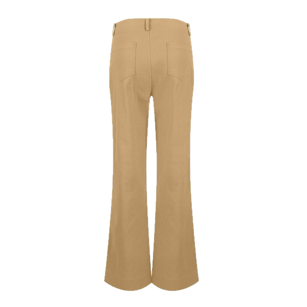 Pantalon de coton à lames élastiques en poche pour femmes à vente chaude