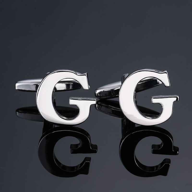 Men's French Anglais Letter Cufflinks