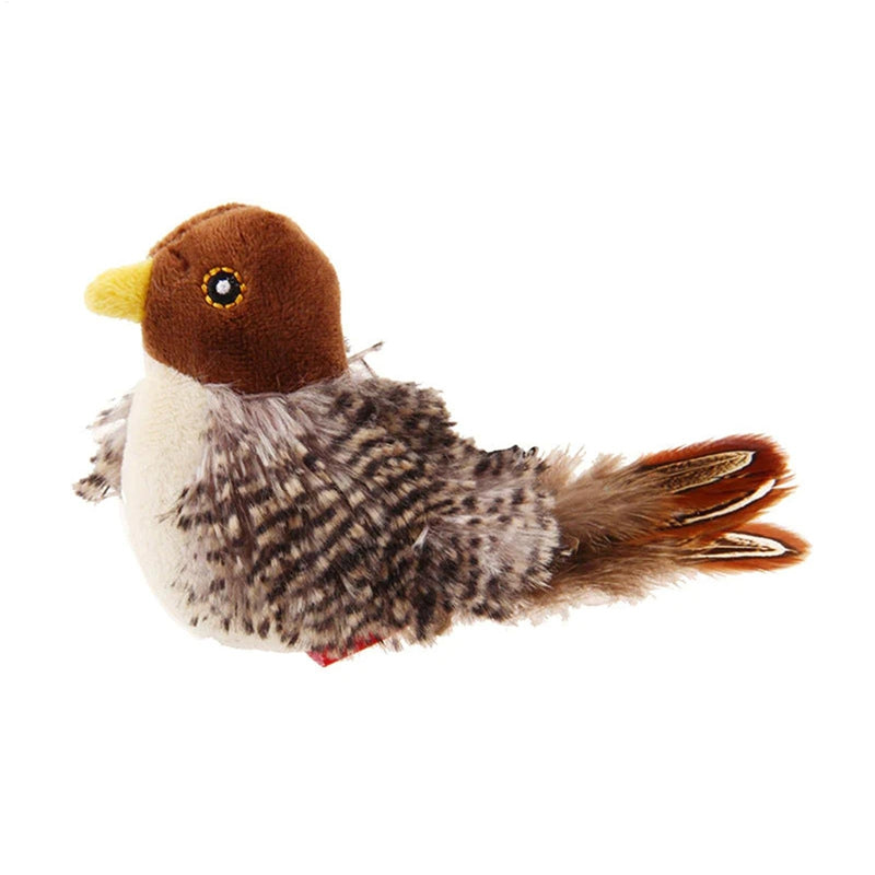 Jouets interactifs pour chats Simulation électrique en peluche d'oiseaux Chats animaux Jouets de location avec Fe