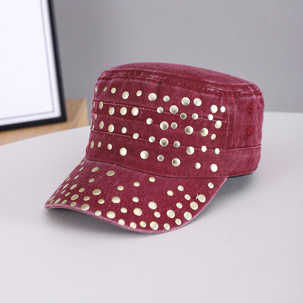 Rivet en métal décoré et lavé pour hommes et femmes et matériel décontractionné Style plat