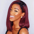 Short Droit 1B-99J Perruque de cheveux humains couleur Bob