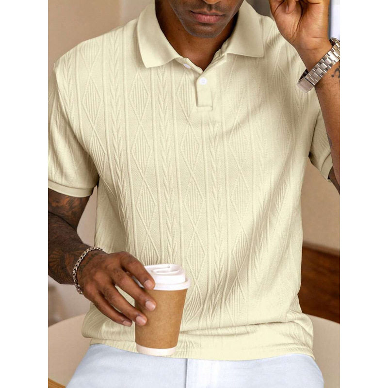 Chemise décontractée tendance Jacquard pour homme