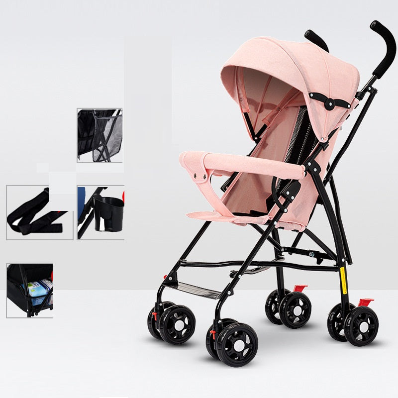 Assieds-toi et couche-toi Bébé Portable Pliant Simple Trolley