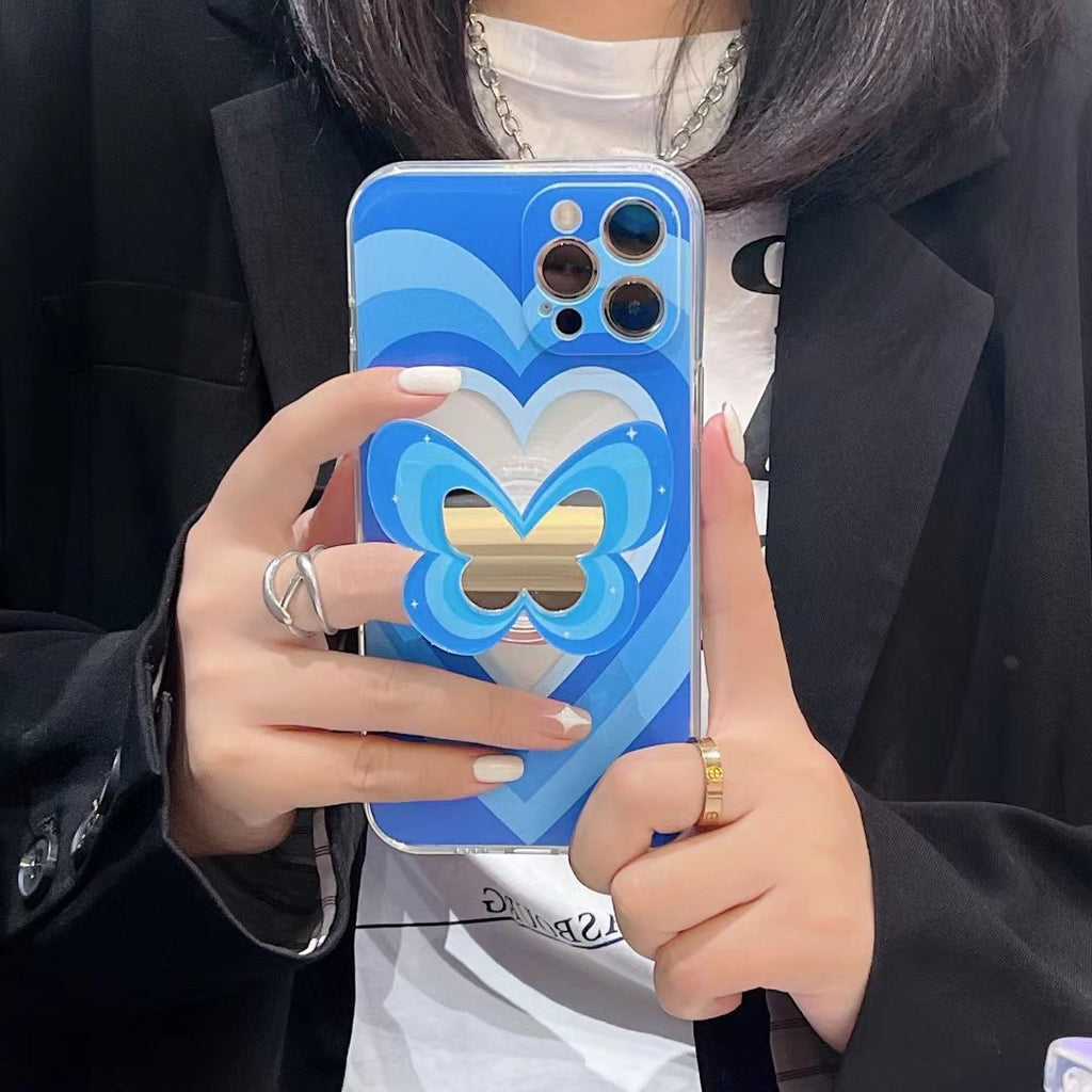 Couleur Butterfly Stand Silicone Phone Case