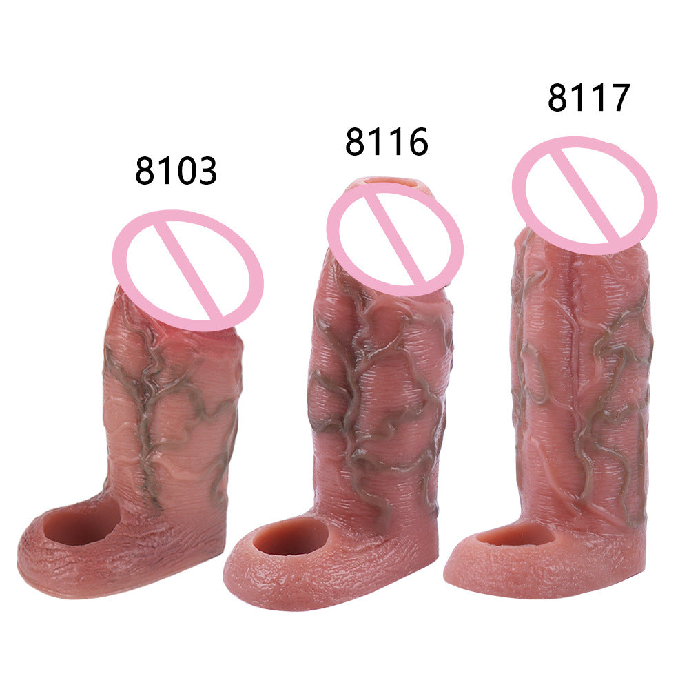 Simulation de grande manche de condom Hollow ouverte