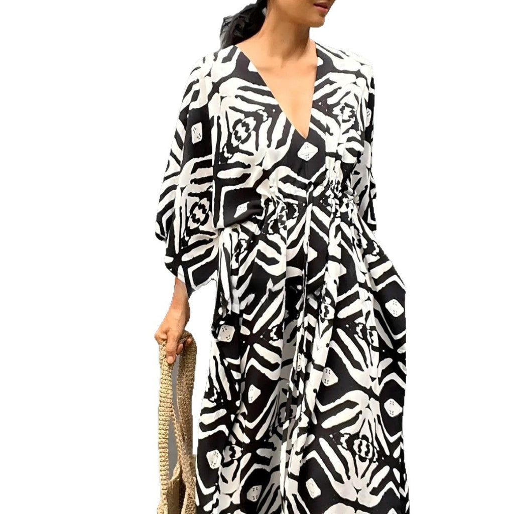Drawstring Beach Cover-up Sun Protection Vêtements Blouse