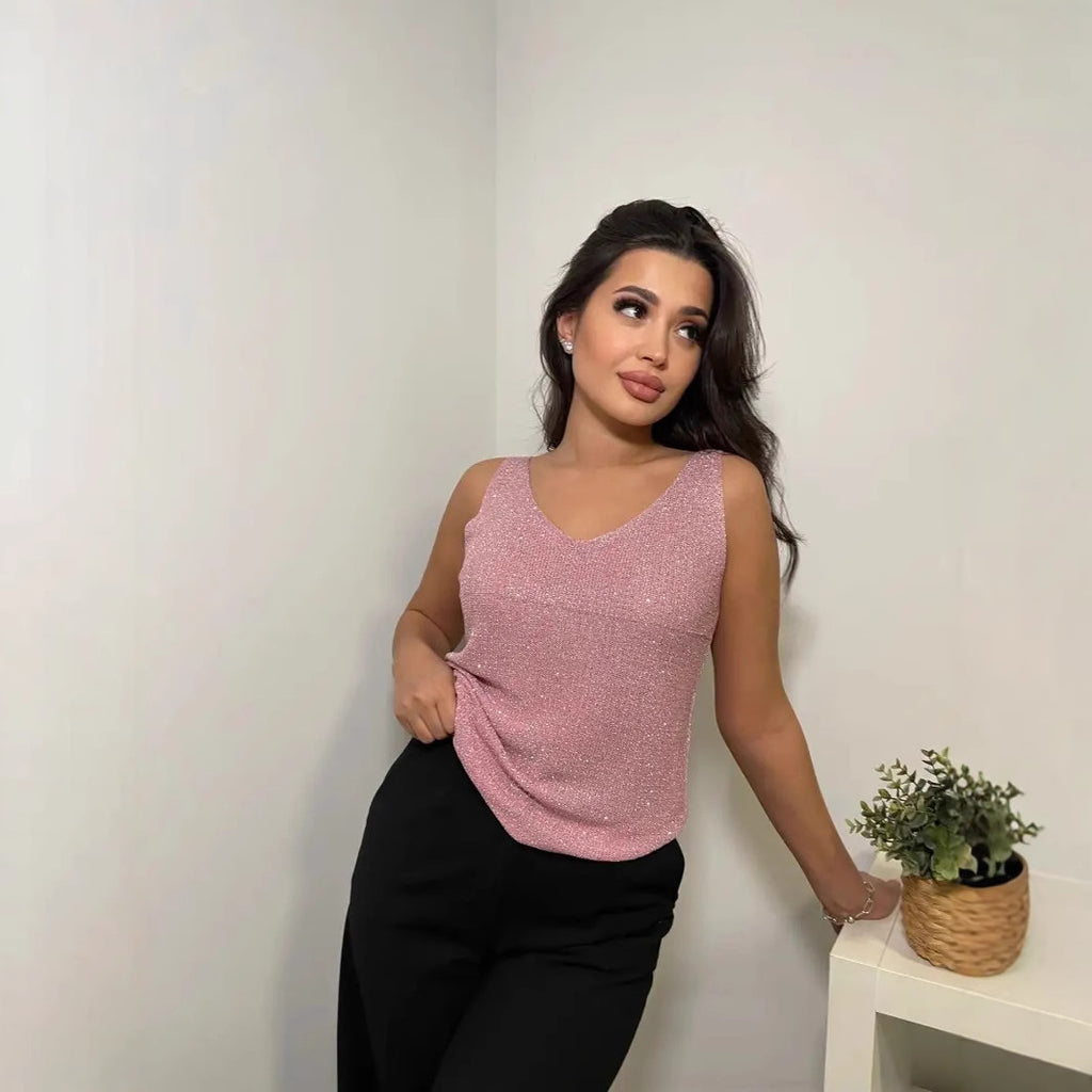 Lourdes Strass à goujons en V de mode avec paillettes en pierre