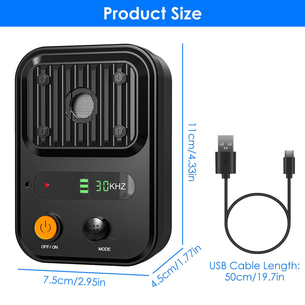 Options couleur noir-vert -- 1Pc Ultrasonic Anti-Barking Device Rechargeable Auto Dog Bark