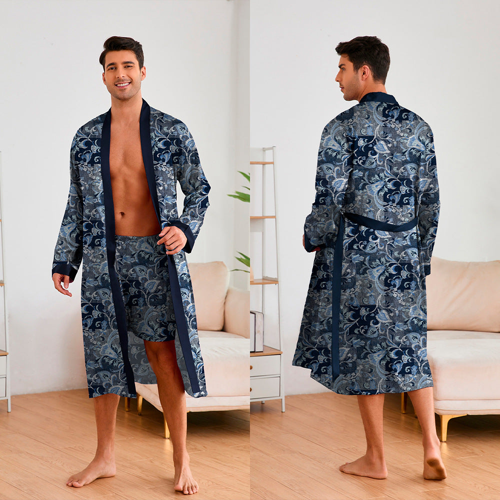 Men's long-sleeve print dress