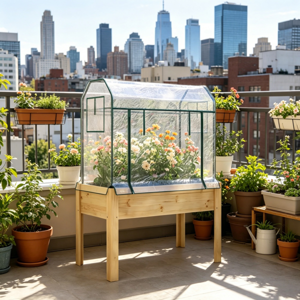 Lit de jardin avec