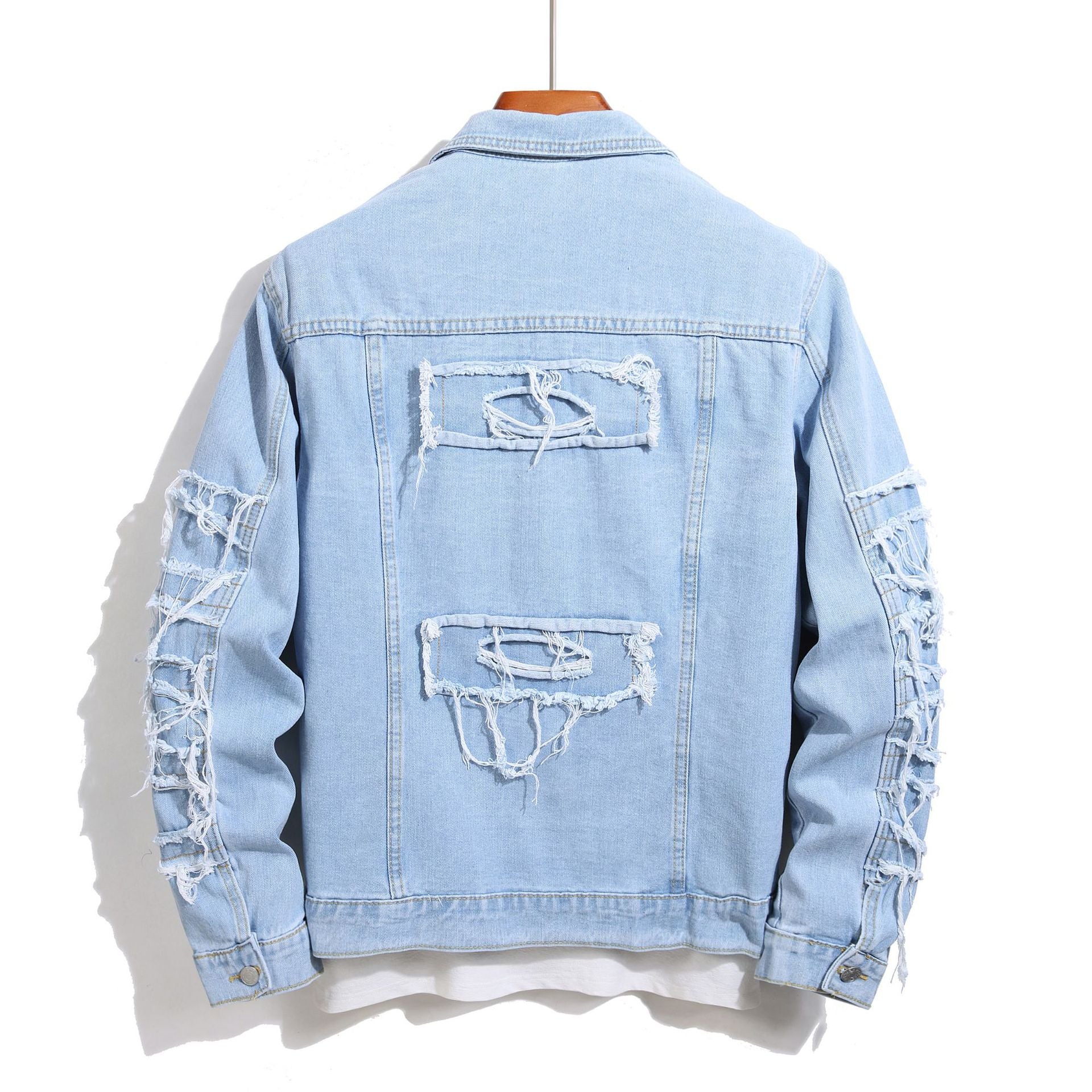 European And American Spring And Autumn Denim Jacket Homme Trendy Street Youth Slim Casual