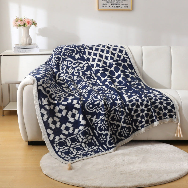 Blanket de Sofa à motif géométrique Bohème