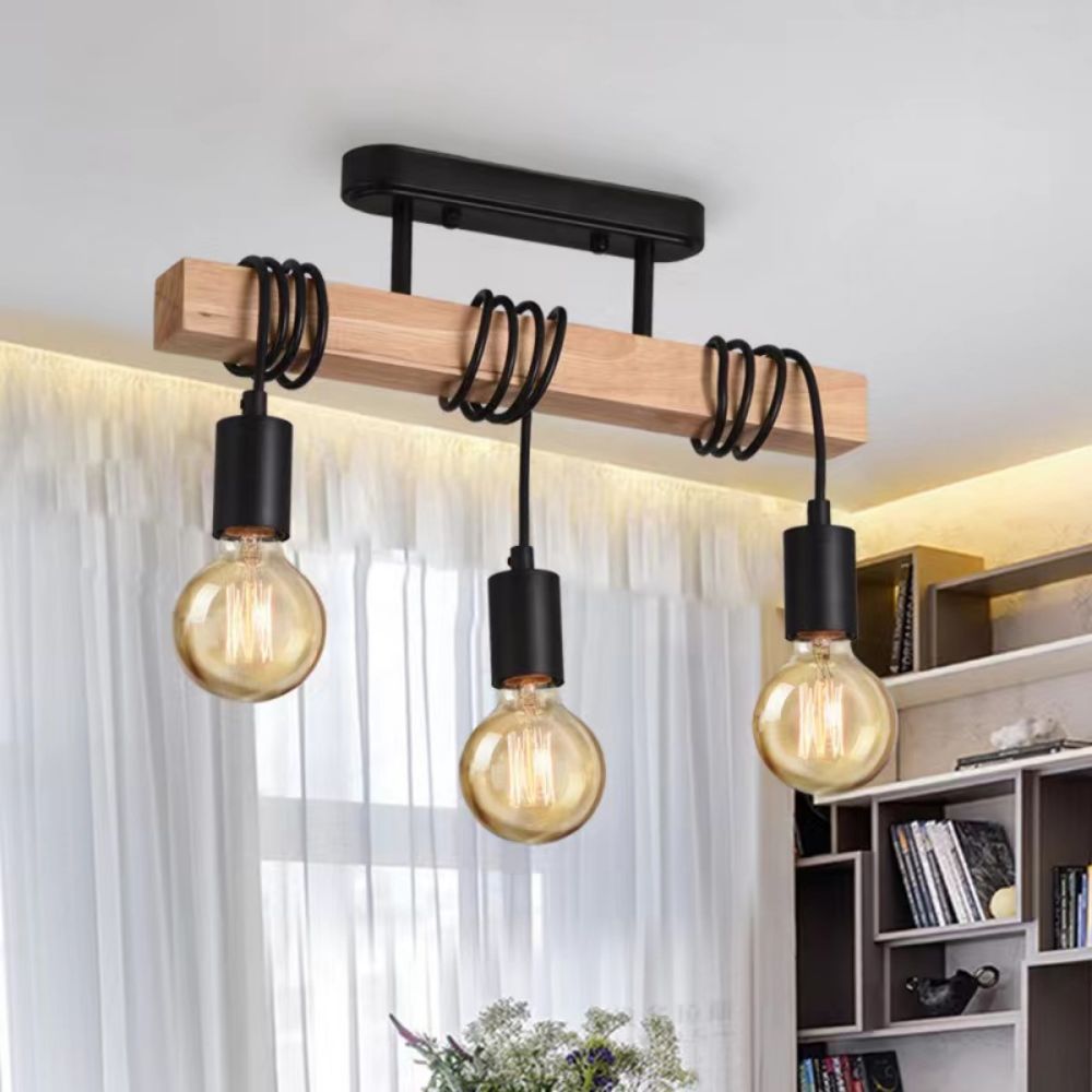 Long pendentif de style industriel pour café restaurant et comptoirs de bar