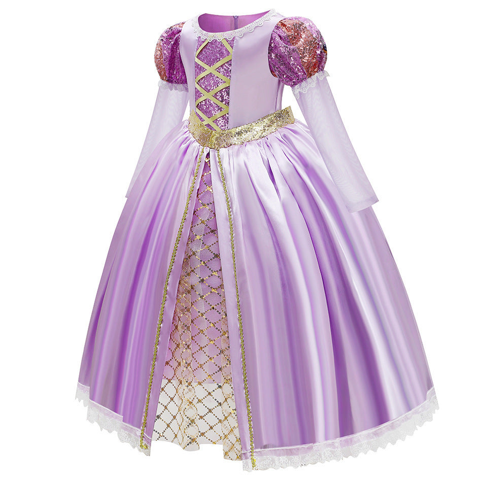 Robe de Dentelle Tutu pourpre pour petites filles