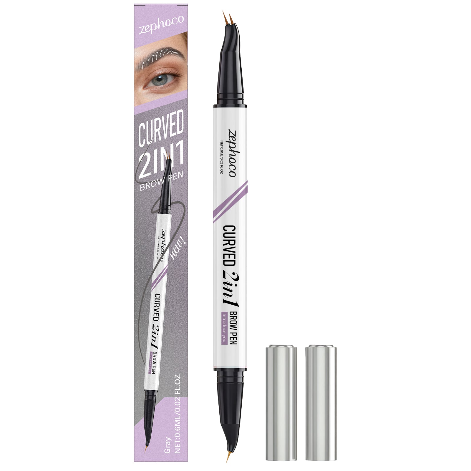 Crayon à sourcils étanche à double extrémité