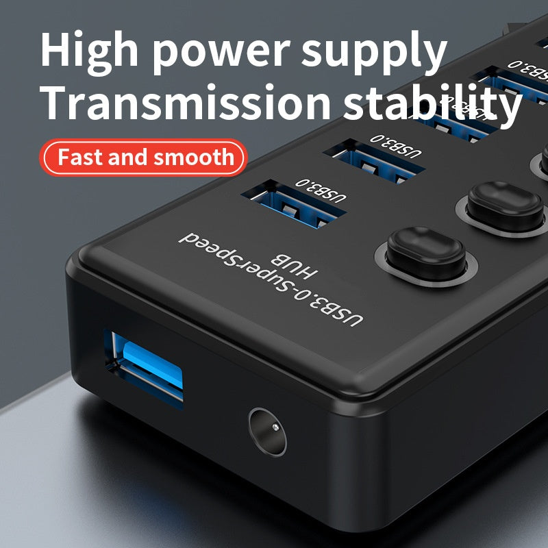 Station d'accueil pour ordinateur portable 11-en-1 avec câble Splitter