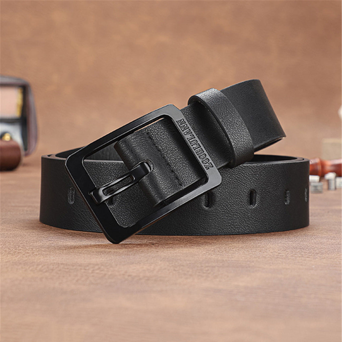 Grand Cadran Mode Double couche Square Shell Orange Line Ceinture Eagle Portefeuille Business 5 Piec