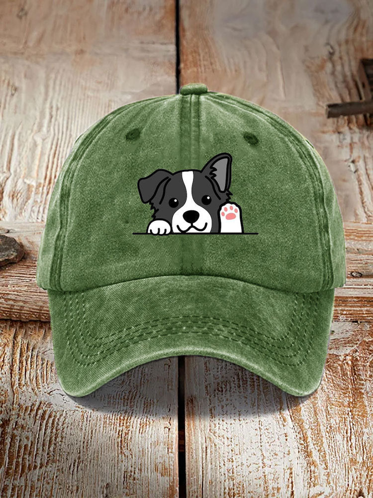 Chapeau imprimé en coton lavé Dad Cap Hommes Retro Casquette de baseball Soft Top Sun Hat