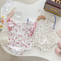 Les Rompers de coton Skypurl d'un mois de bébé fille