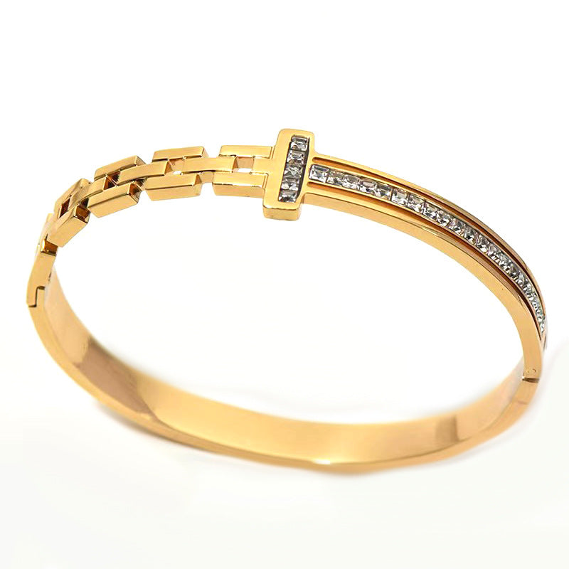 Acier inoxydable minimaliste géométrique Grand modèle mural Titanium Bracelet en acier