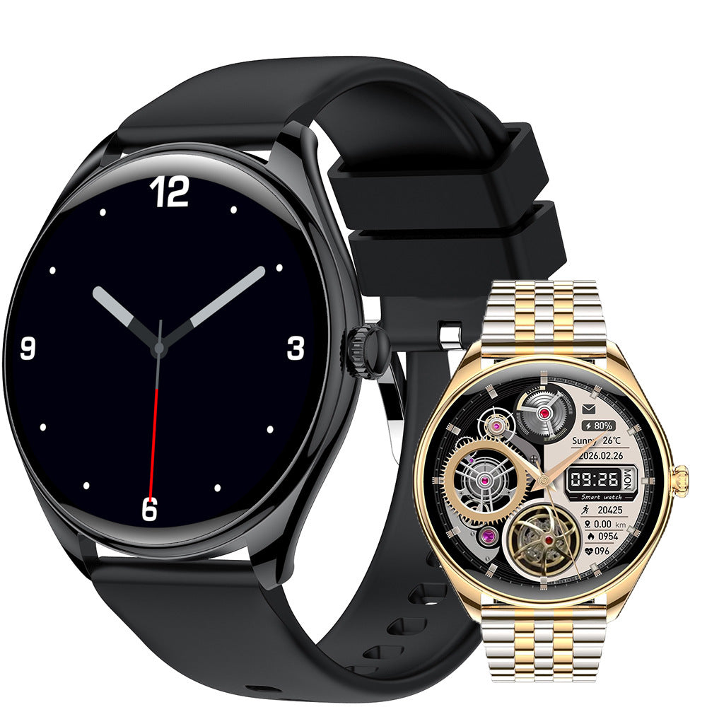 Ultra-fin 143 pouces Smart Watch Fréquence cardiaque Blood Oxygen Bluetooth Calling Voice Assistant