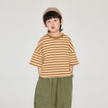 Été Enfants Coréen rayé T-shirt perdu