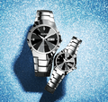 Tungsten acier quartz montre imperméable dames lumineuses