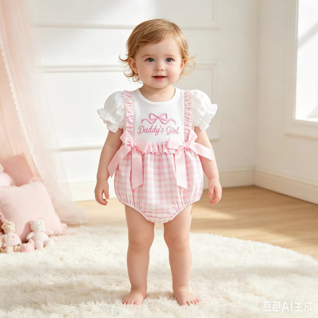 Letter-print Onesie Headband Set Vêtements bébé
