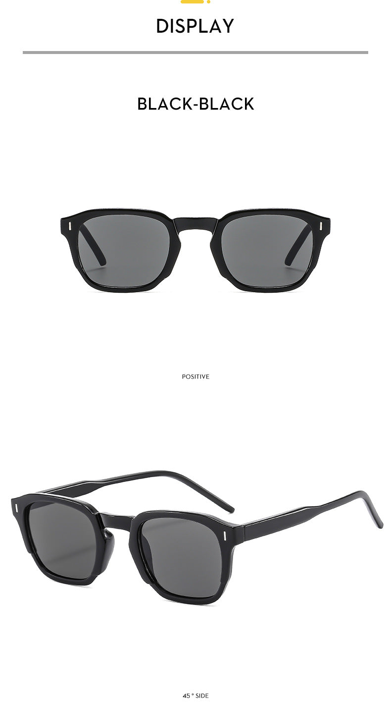 Square Retro Internet Street Shooting Avancé Simple Trendy Lunettes de soleil