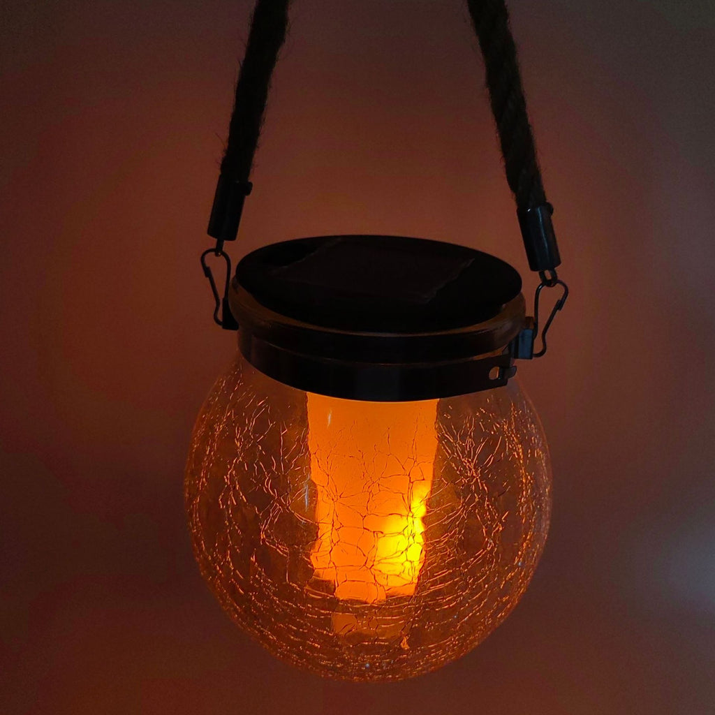 Lampe à fissure solaire pour cour extérieure en verre