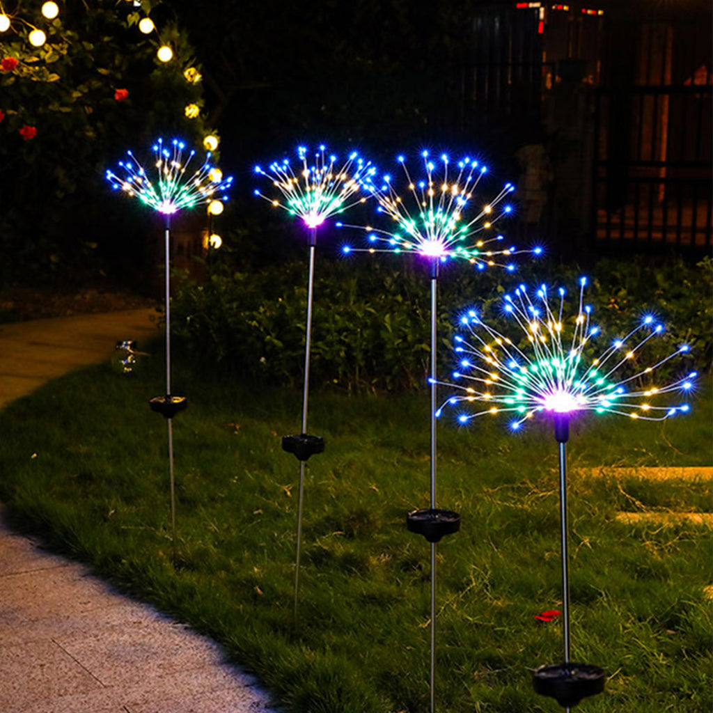 2Pcs Solar Powered Starburst Lights 240 LEDs Firework Lampe Jardin Chemin Lumières Decor pour Sp