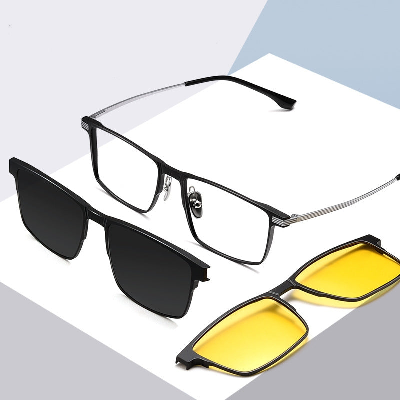 Lunettes de soleil Uv Protection Kit d'aspiration magnétique Miroir Myopia Cadre polarisé