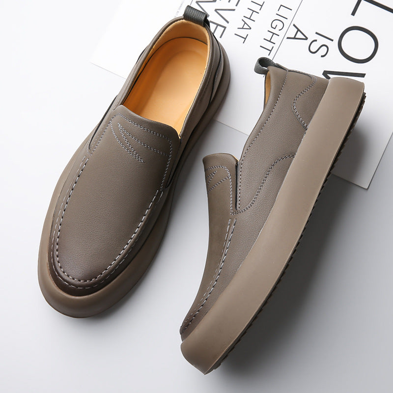 Sneakers casual en caoutchouc style britannique pour hommes