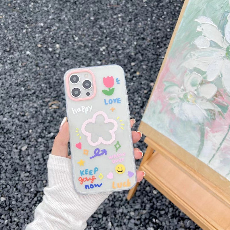 Étui simple de téléphone en silicone fleur