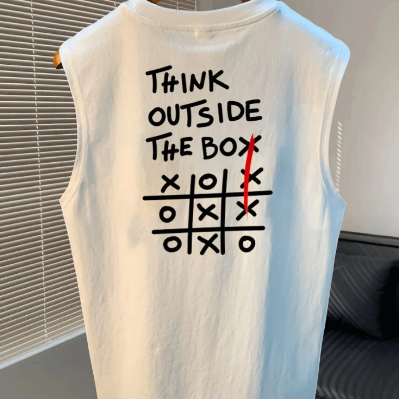 Veste sans manches homme avec un T-shirt graphique imprimé