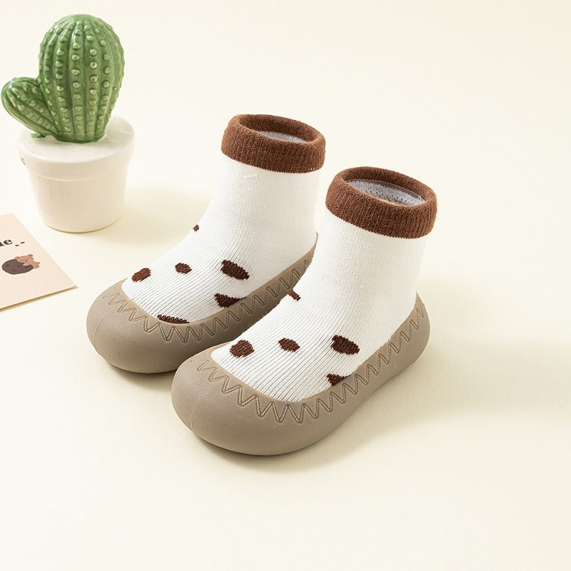 Chaussettes pour enfants à semelle épaisse Chaussures d'intérieur pour bébés