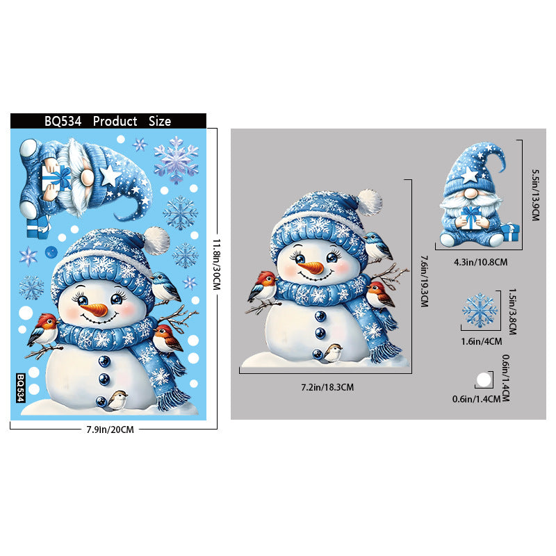 Parti de Noël Sticker décoratif en verre créatif