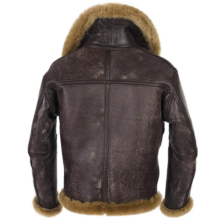 Western Antique Trendy fourrure manteau pour les hommes hiver