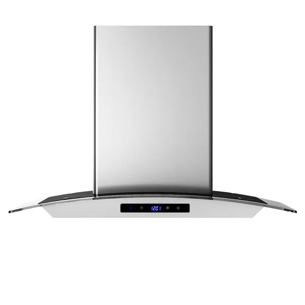 Hotte murale de 30 pouces 700CFM Panneau tactile en verre trempé