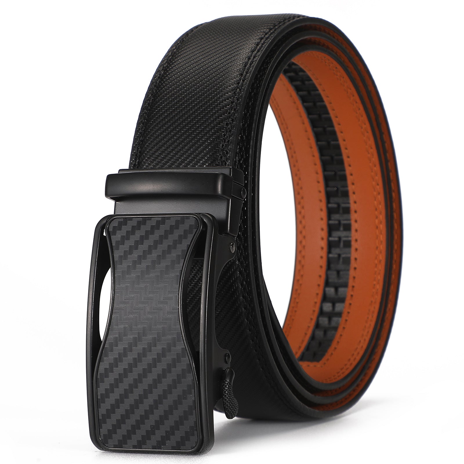 Ceinture en cuir seconde couche pour hommes avec boucle automatique