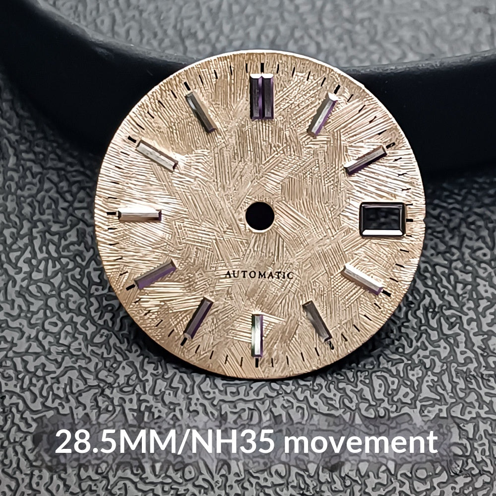 Cadran de montre à grain de bouleau pour le mouvement NH35
