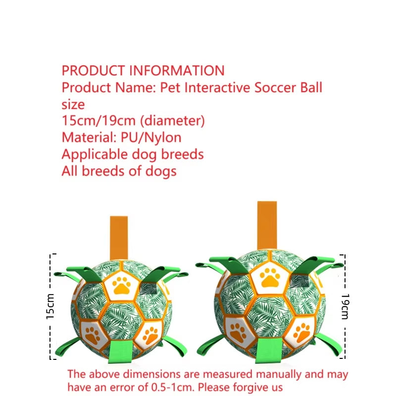Jouets interactifs de football pour animaux de compagnie avec onglets d'appui Bite de chien Chew Balls Animaux Accessoires Puppy Ou
