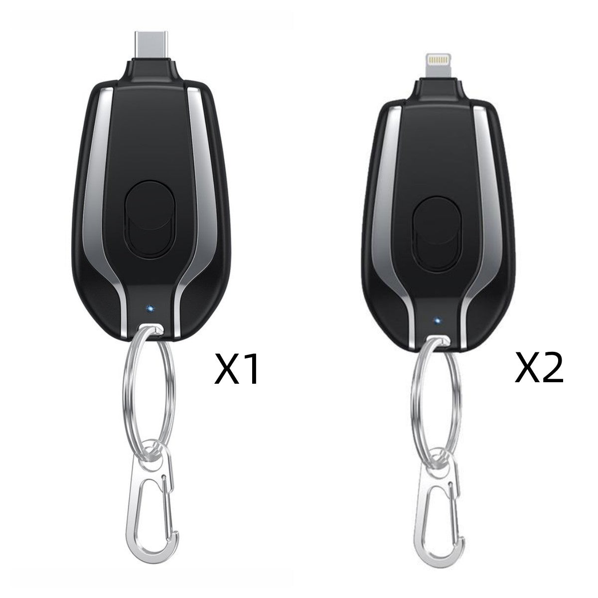 Chargeur de porte-clés d'urgence Mini de 1500mAh avec batterie Mini ultra-compact de type C P