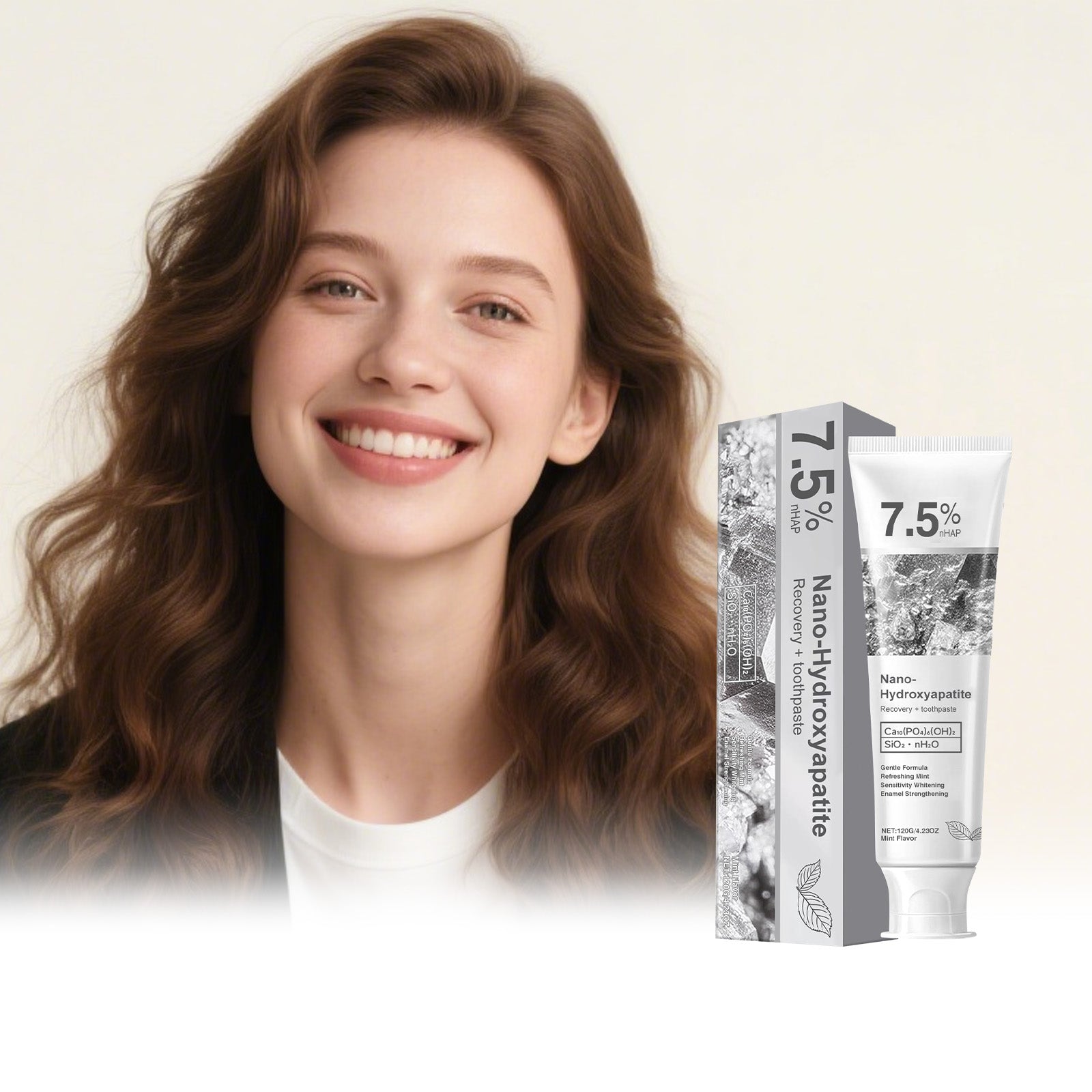 Taie blanche brillante Enlever le dentifrice 120g-box