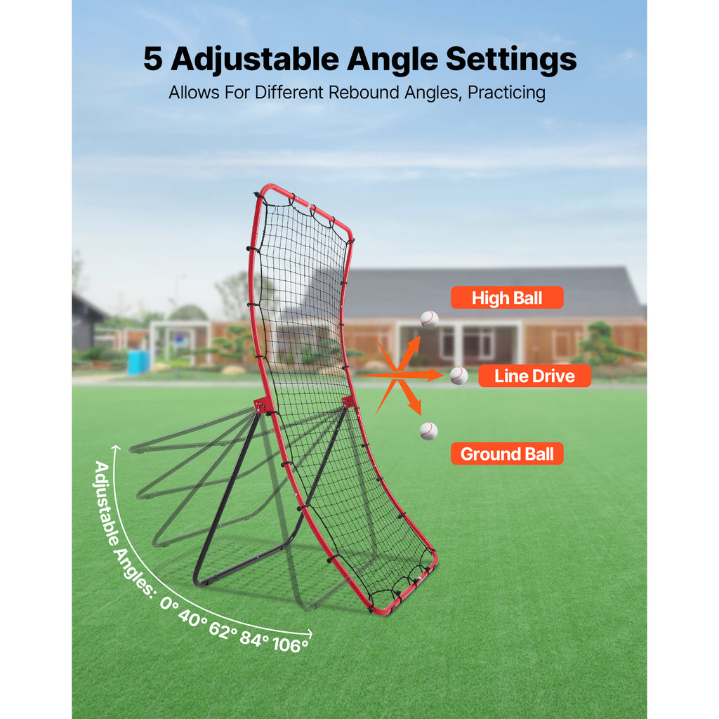 Baseball Softball Rebonder Net 4 X 5,5 Ft Pitch Back Trainer