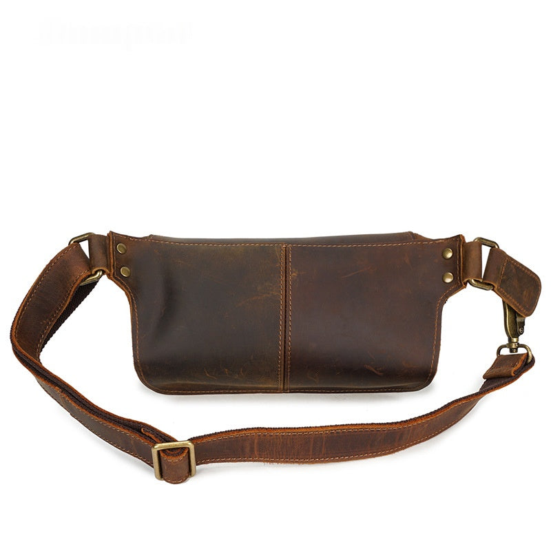 Vieux sac en cuir fait main